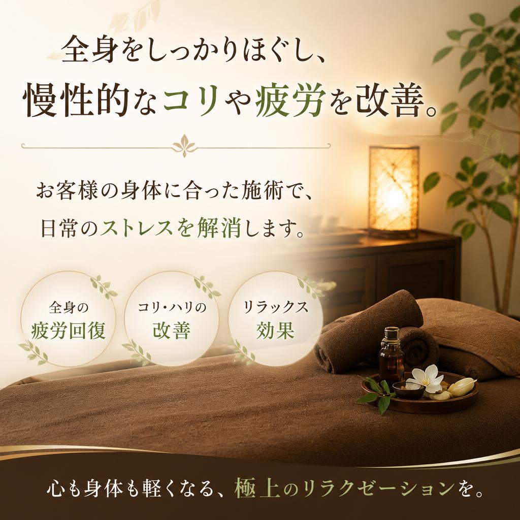 もみほぐし - 疲れを癒す基本メニュー