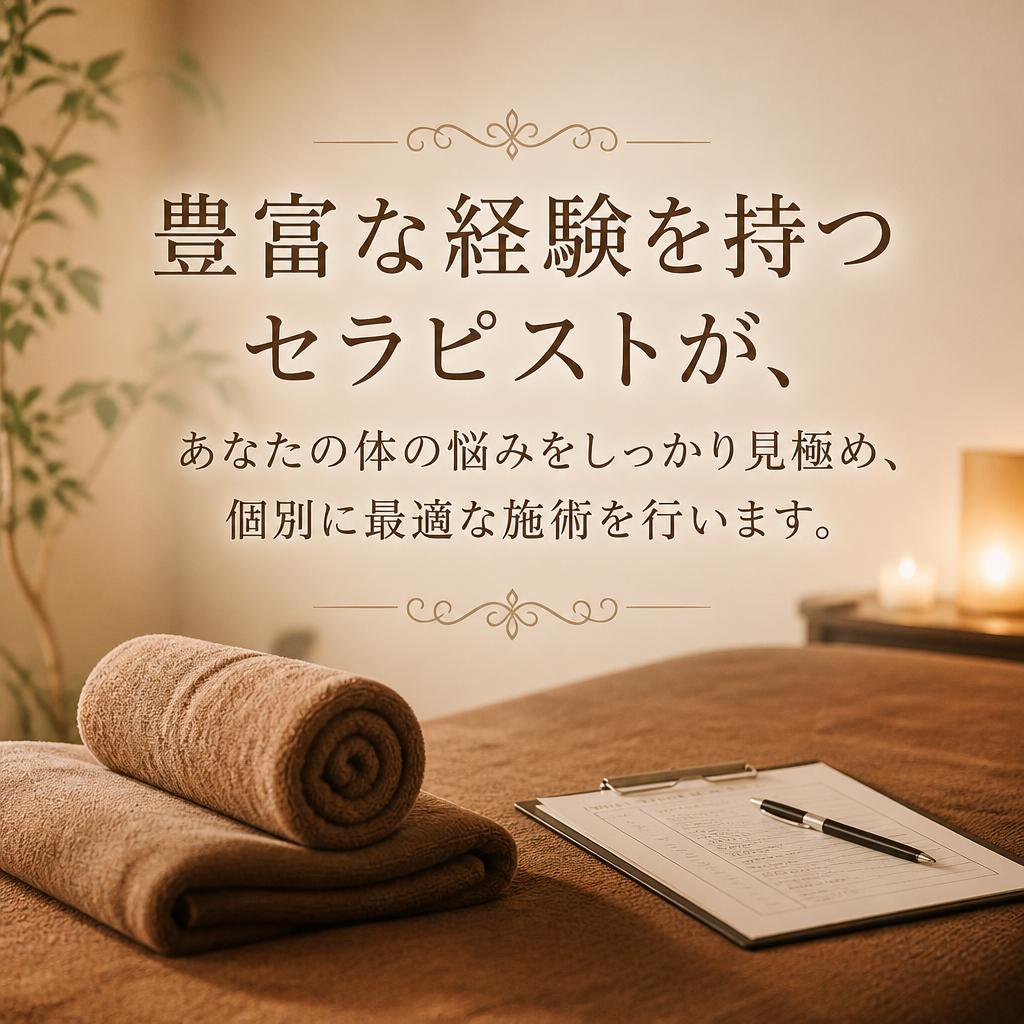 2. 肩こりや腰痛改善の専門技術