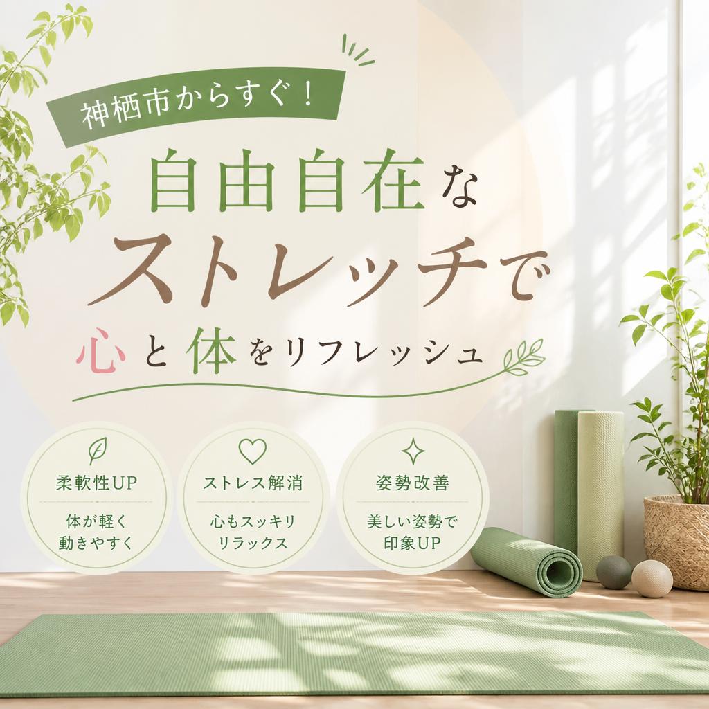 神栖市からすぐ！自由自在なストレッチで心と体をリフレッシュ