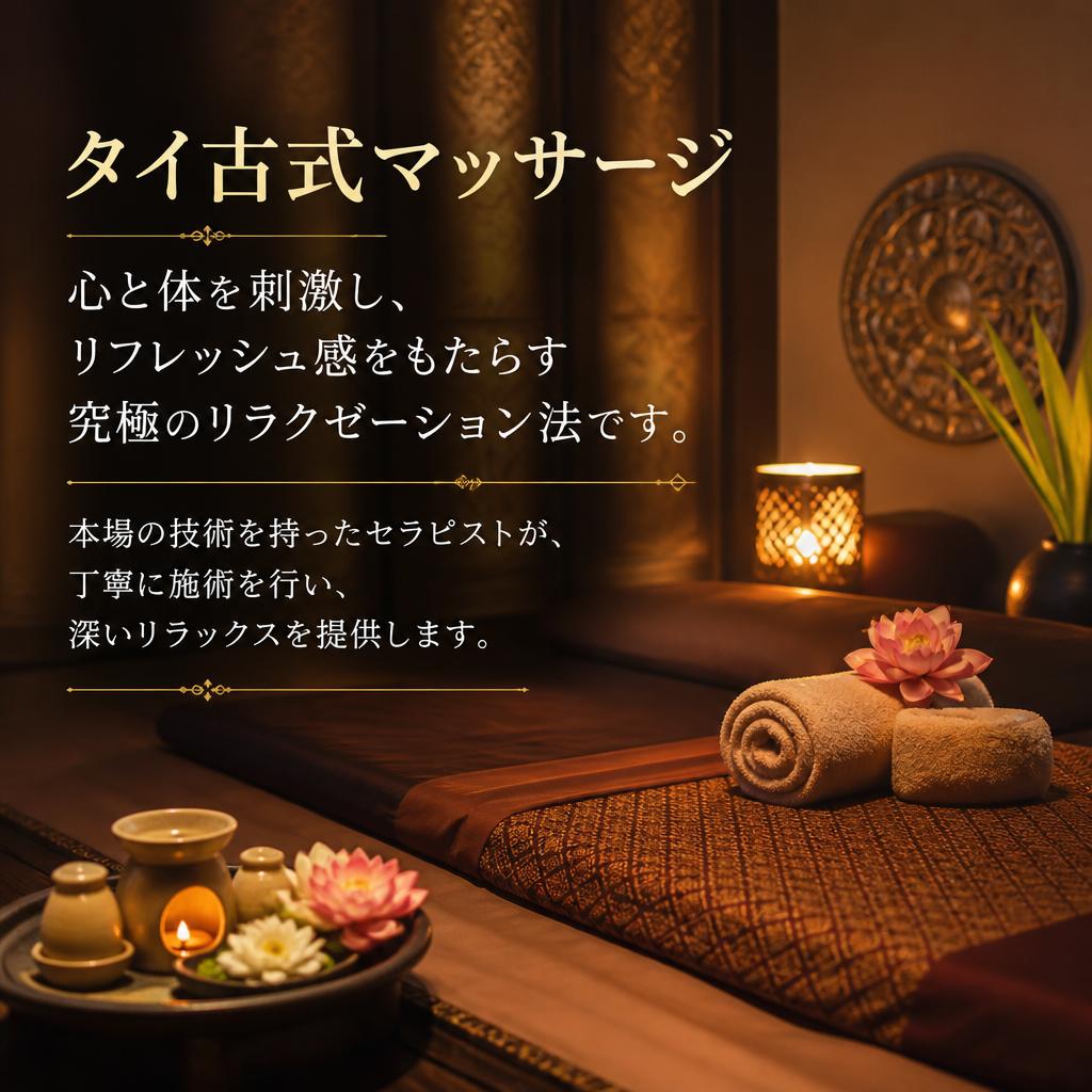 本場のタイ古式マッサージ