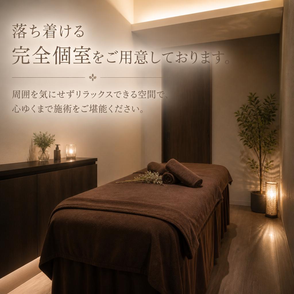 完全個室でプライバシーを重視
