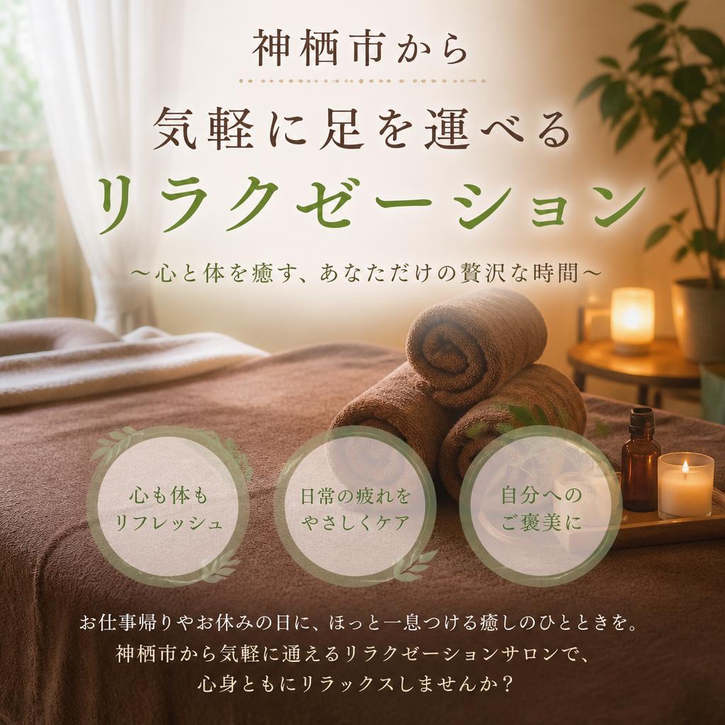 神栖市から気軽に足を運べるリラクゼーション