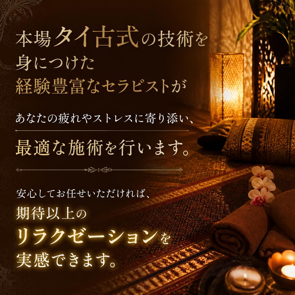 経験豊富なセラピストによる施術