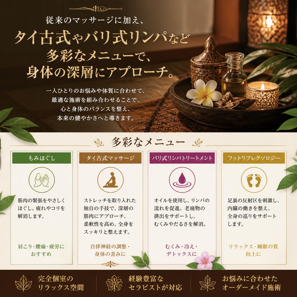 本格的なマッサージの魅力