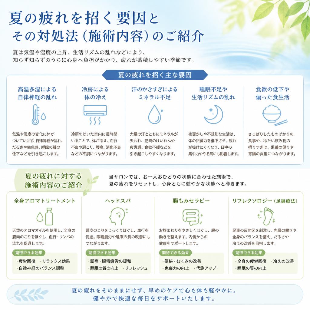 疲れの原因を徹底解消！